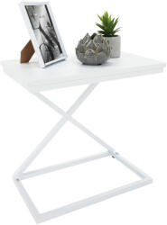 TEMPO KONDELA Kisasztal/Éjjeliszekrény, Fehér, Apia