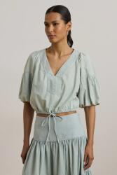 Ralph Lauren blúz pamutból sima, 200971260 - kék 38