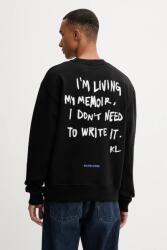 Karl Lagerfeld Jeans pamut melegítőfelső fekete, nyomott mintás, A4M20026 - fekete M