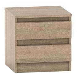 TEMPO KONDELA 2 Fiókos Éjjeliszekrény, Tölgy Sonoma, Hany New 002