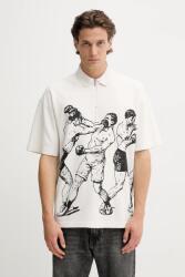 HUGO pamut póló bézs, mintás, 50542432 - bézs S