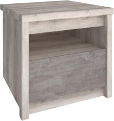 TEMPO KONDELA Éjjeliszekrény 1S, Nairobi Gesztenye/Onix, Jesi - fizz