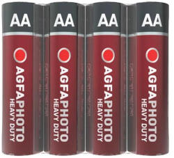 AgfaPhoto Elem, AA, 4 db, féltartós (szén-cink), zsugor, AGFAPHOTO "Heavy Duty (APFAAS4) - iconink