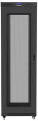 Lanberg FF01-8242-23BL 19" 42U SZÉL: 800mm MÉLY: 1200mm MAG: 2127mm lapraszerelt LCD hálós fémajtós fekete rack szekrény (FF01-8242-23BL) - iconink