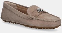 Lauren Ralph Lauren velúr mokaszin Barnsbury bézs, lapos talpú, 802821629031 - bézs Női 36