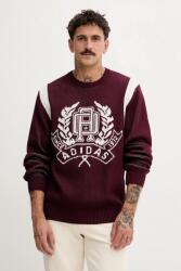 Adidas pamut pulóver Varsity Regular - burgundia L