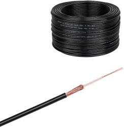 Cabletech KAB0031-M Koax kábel RG174 2, 8mm, fekete, RÉZ, 50Ohm, /méter (KAB0031)