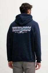 Tommy Hilfiger pamut melegítőfelső sötétkék, nyomott mintás, kapucnis, DM0DM22112 - sötétkék L