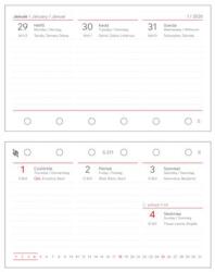SATURNUS Kalendárium betét, tervező, heti, S , SATURNUS, fehér 2026 (NKS311FU)