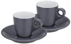 KELA KELA Cană de espresso cu farfurie set de 4 buc. MATTIA gri KL-12751