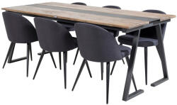  Étkezőgarnitúra Dallas 1944 (Fekete)