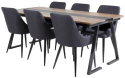  Étkezőgarnitúra Dallas 1948 (Fekete + Kék)