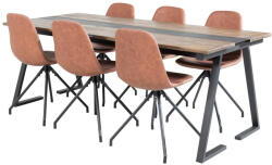  Étkezőgarnitúra Dallas 1938 (Fekete + Barna)