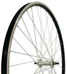 Neuzer kerék 622-es első duplafalú remerx dragon fekete felni menetes alu. agy ezüst trekking