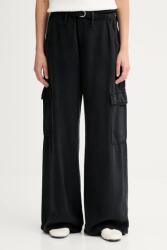 Levi's nadrág BAGGY DAD CARGO fekete, magas derekú széles, 003IN - fekete 27/32