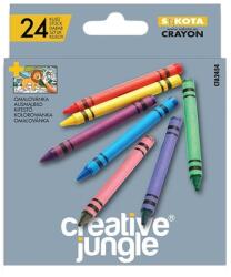 Creative Jungle Zsírkréta CREATIVE JUNGLE Grey kerek hegyezettt 24 színű (CFA2454) - nyomtassingyen