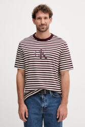 Calvin Klein Jeans pamut póló - burgundia L - answear - 15 090 Ft