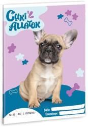 Ars Una Füzet vonalas ARS UNA A/5 32 lapos 16-32 2. osztályos Cuki-Francia bulldog (53594266) - nyomtassingyen