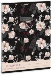 Ars Una Leckefüzet ARS UNA A/5 32 lapos Flowery black (50843749) - nyomtassingyen
