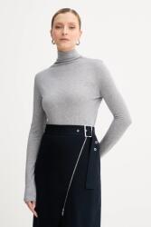 HUGO BOSS hosszú ujjú gyapjúkeverékből félgarbó nyakú, szürke, 50550639 - szürke S
