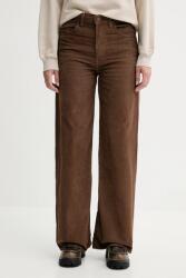 Levi's kordbársony nadrág RIBCAGE WL BRAIDED barna, magas derekú széles, 001US - barna 29/32