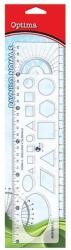 Optima Sablon vonalzó OPTIMA 30cm (53015A) - nyomtassingyen