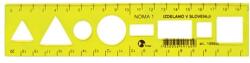 Optima Sablon vonalzó OPTIMA hajlékony sárga 20cm (53066)