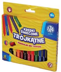 Astra Zsírkréta ASTRA háromszögletű hegyezett 12 színű (316118001) - nyomtassingyen