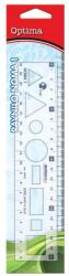 Optima Sablon vonalzó OPTIMA 20cm (53016A) - nyomtassingyen