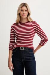 Tommy Hilfiger gyapjú pulóver könnyű, sötétkék, WW0WW40264 - piros S