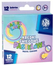 Astra Zsírkréta ASTRA kerek hegyezett pasztell 12 színű (311022001) - nyomtassingyen