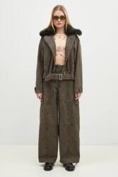Kenzo Памучен панталон Kenzo Dyed Canvas Cargo Pants (FE62PA0909GK.92)