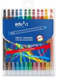 edu3 Zsírkréta EDU3 Twix csavaros 12 színű (3146012) - nyomtassingyen