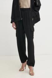 Liu Jo nadrág női, fekete, magas derekú egyenes, TA5102 TS923 - fekete S