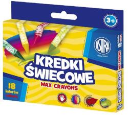 Astra Zsírkréta ASTRA kerek hegyezett törésálló 18 színű (316023007) - nyomtassingyen