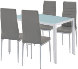 Leziter Midland 4+1 étkező garnitúra szürke-szürke (LUAV120W_DA258GG_4) - snaigeshop