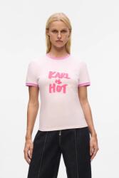 Karl Lagerfeld pamut póló Karl Lagerfeld x Paris Hilton - rózsaszín XS