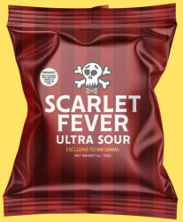  Scarlet Fever Ultra Sour - Exclusive to Mr Simms - cseresznye ízű ultra savanyú cukor 100g - delfinbuvar