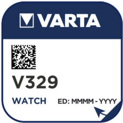 VARTA V329 SR731SW 1, 55V Silver Oxide óra gombelem (Varta-V329)
