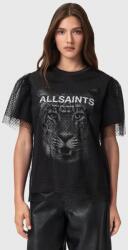 AllSaints t-shirt ROAR - fekete XS