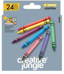 Creative Jungle Zsírkréta CREATIVE JUNGLE Grey kerek hegyezettt 24 színű (CFA2454) - mystock