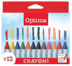 Optima Zsírkréta OPTIMA Max Jumbo kerek 12 színű (100142) - mystock