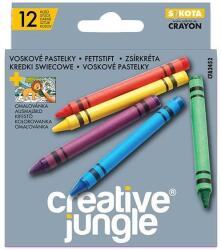 Creative Jungle Zsírkréta CREATIVE JUNGLE Grey kerek hegyezett 12 színű (CFA2452) - mystock