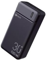 C-TECH PBPD-20 POWERBANK 30.000 mAh 20W QUICK CHARGE/POWER DELIVERY 3.0 FEKETE (PBPD-30) - mediaplaza