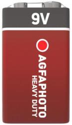 AgfaPhoto Elem, 9V, 1 db, féltartós (szén-cink), zsugor, AGFAPHOTO "Heavy Duty (APF9VS) - mystock