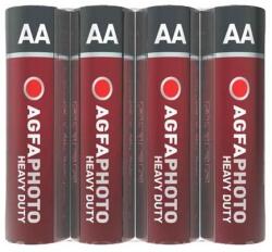 AgfaPhoto Elem, AA, 4 db, féltartós (szén-cink), zsugor, AGFAPHOTO "Heavy Duty (APFAAS4) - mystock