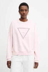 GUESS pamut melegítőfelső RACHELE rózsaszín, nyomott mintás, W5YQ04 KC8I0 - rózsaszín S