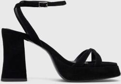 HUGO velúr szandál Vicky - fekete Női 41