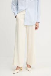 BOSS Orange nadrág bézs, magas derekú egyenes, 50541934 - bézs 40