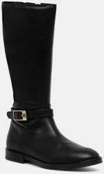 Tommy Hilfiger gyerek csizma bőrből fekete, T4A6-34037 - fekete 39